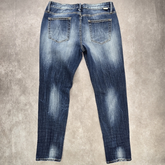 Maurices Distressed Skinny Fit True Blue Denim Jeans - Picture 7 of 12